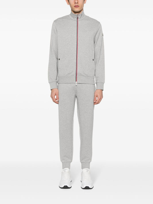 appliqué-logo zipped sweatshirt