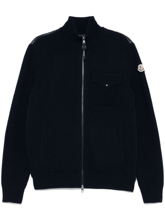 zip-up cardigan
