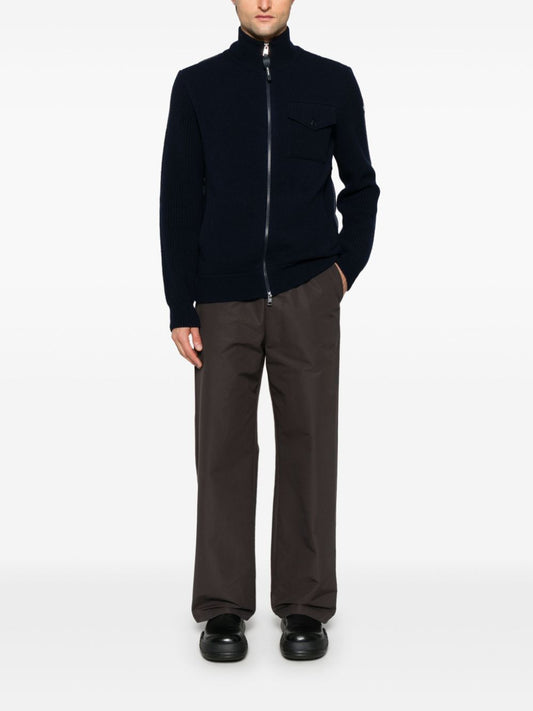 zip-up cardigan