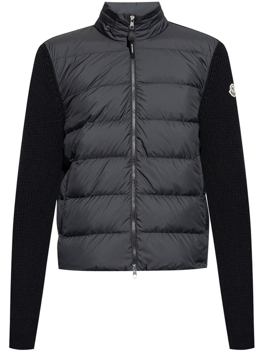 logo-patch cardigan