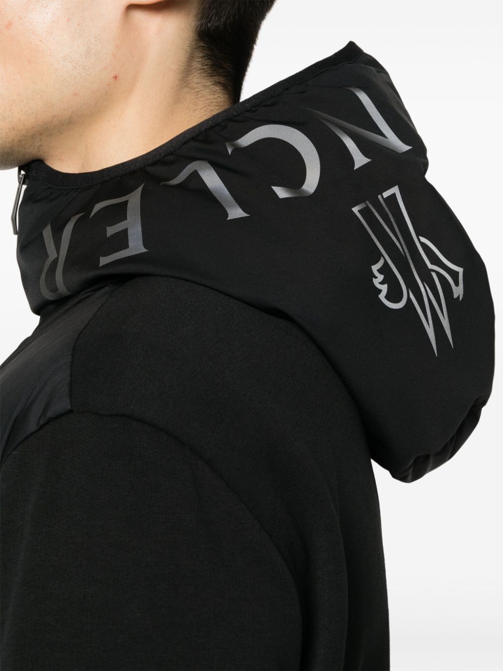 panelled hooded jacket