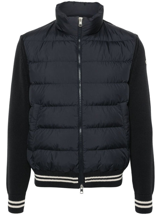 veste matelassée à empiècements tricotés