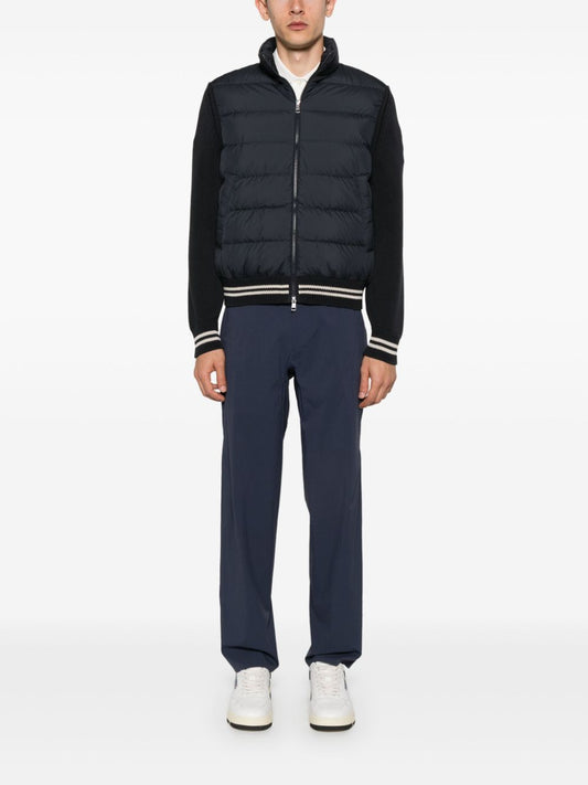 veste matelassée à empiècements tricotés