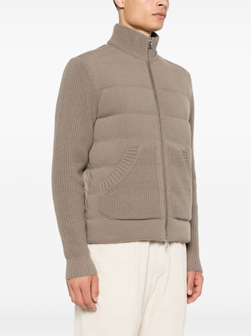 veste à empiècements en tricot