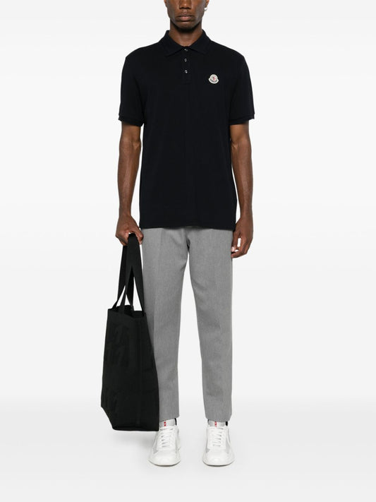 logo-appliqué piqué polo shirt