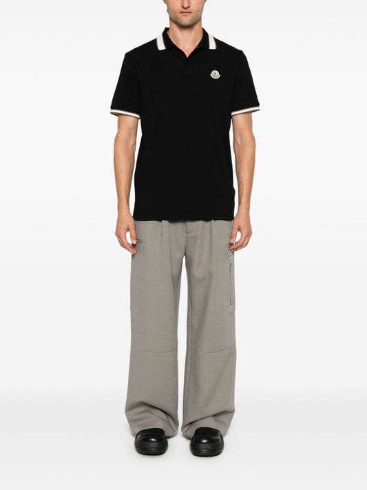 logo-patch polo shirt