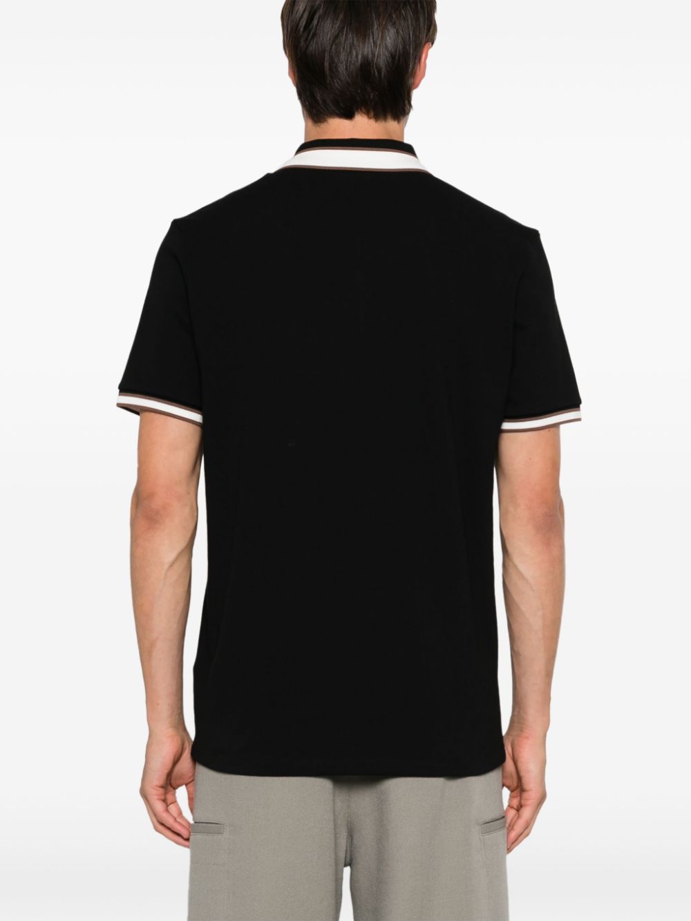 logo-patch polo shirt