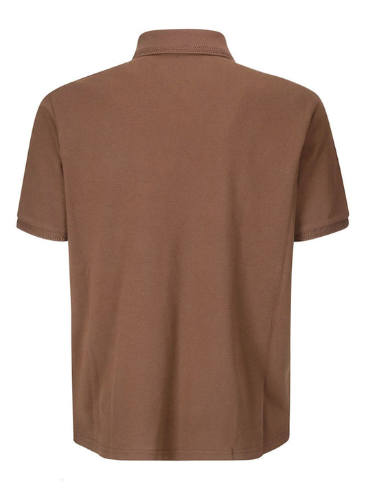 logo-patch polo shirt