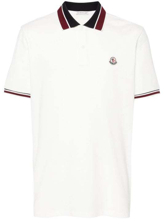 logo-patch polo shirt
