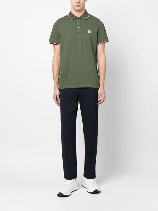 chest logo-patch detail polo shirt