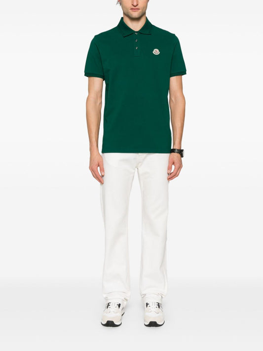 appliqué-logo piqué polo shirt