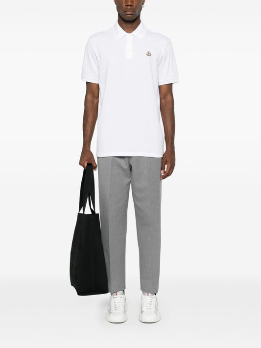 logo-appliqué piqué polo shirt