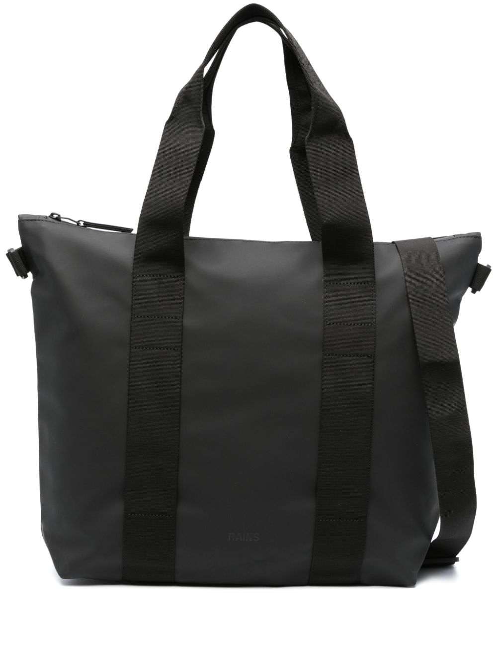 Mini faux-leather tote bag