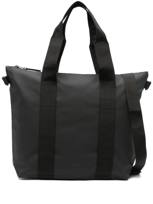 Mini faux-leather tote bag
