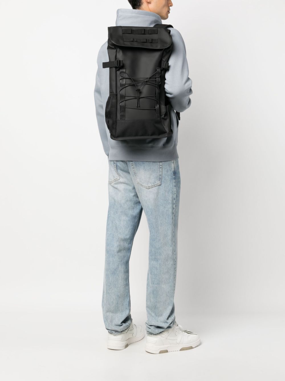 logo-strap buckle-fastening backpack
