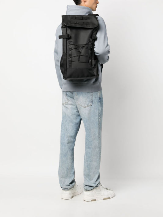 logo-strap buckle-fastening backpack