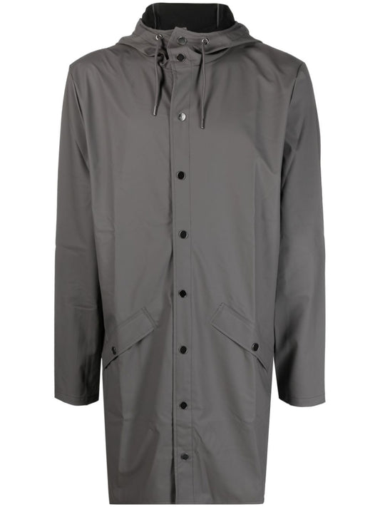 imperméable à capuche avec fermeture à boutons-pression