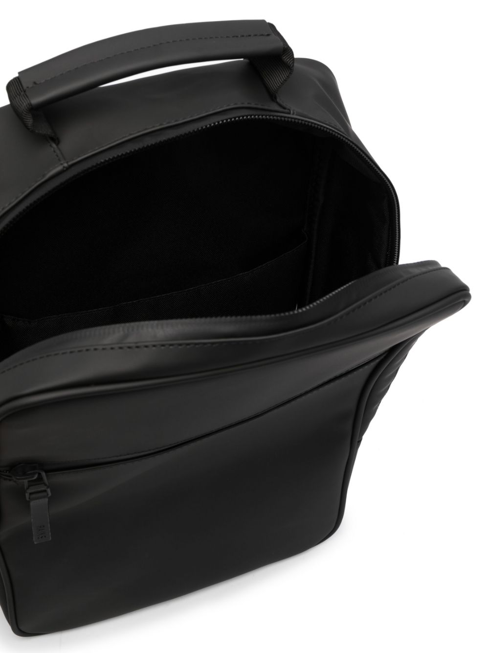 matte-finish backpack