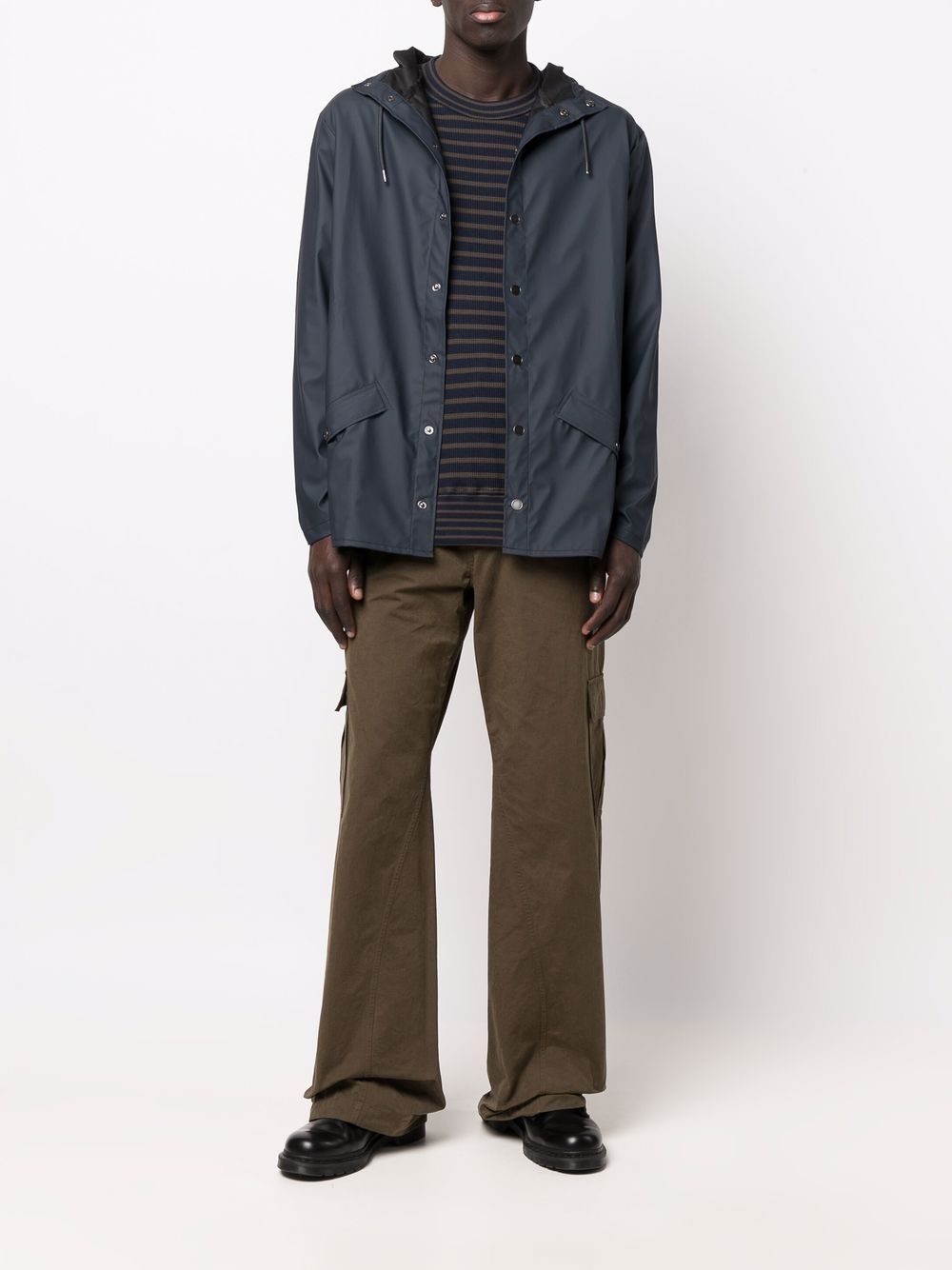 drawstring-hood bomber jacket