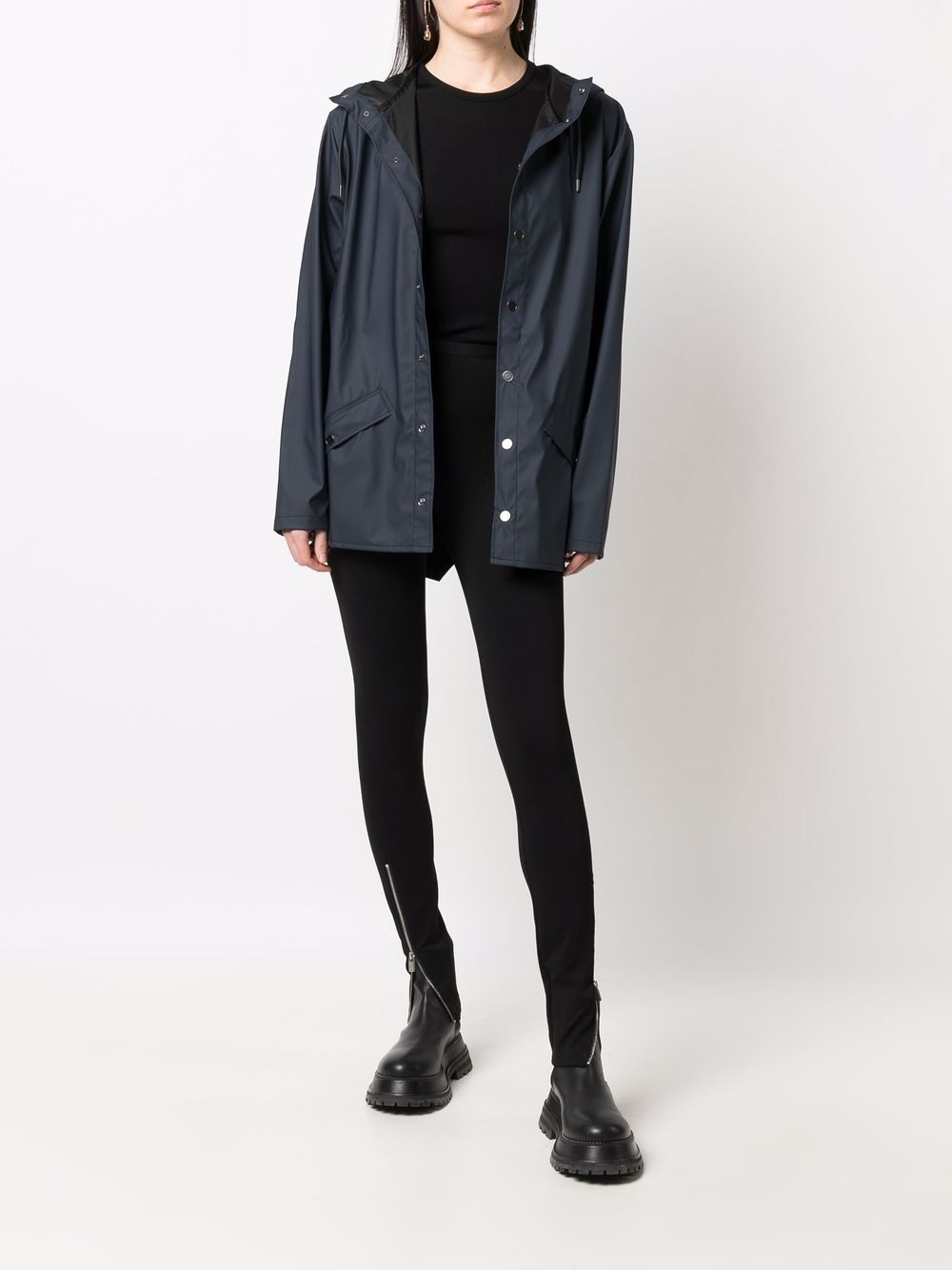 drawstring-hood bomber jacket