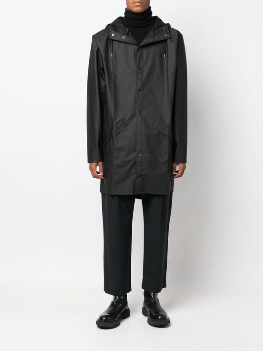imperméable à capuche avec cordon de serrage