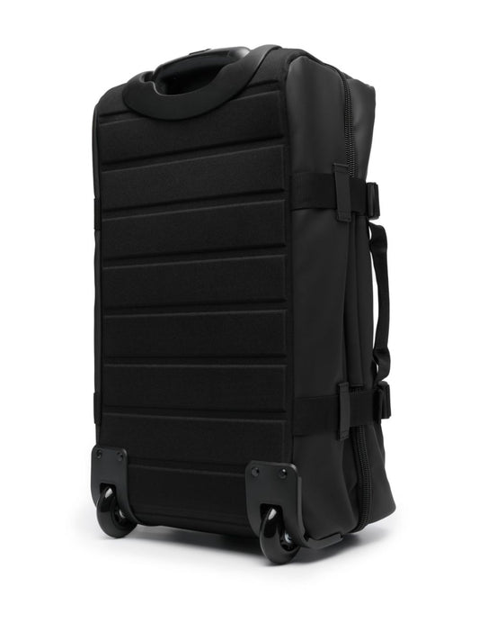 logo-print zipped luggage