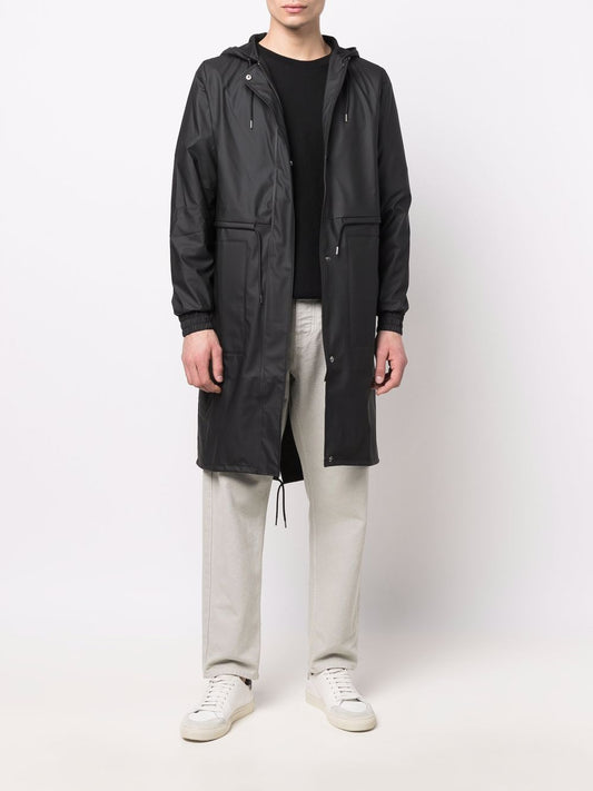 imperméable à capuche avec cordon de serrage