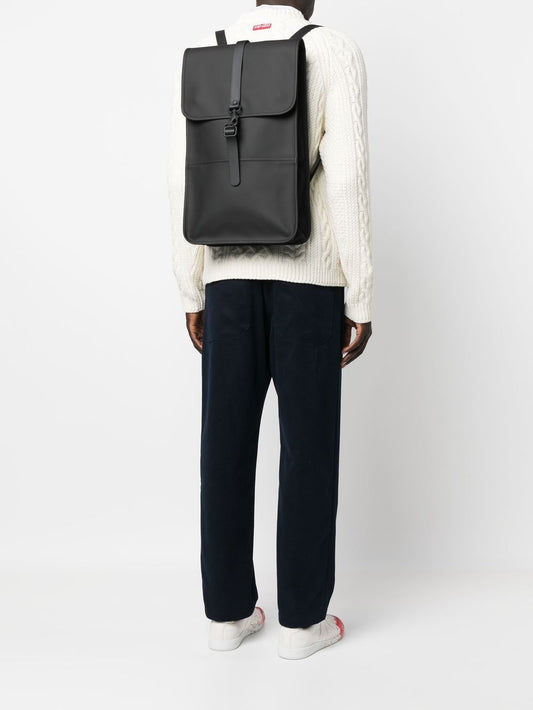 hook-clip fastened backpack