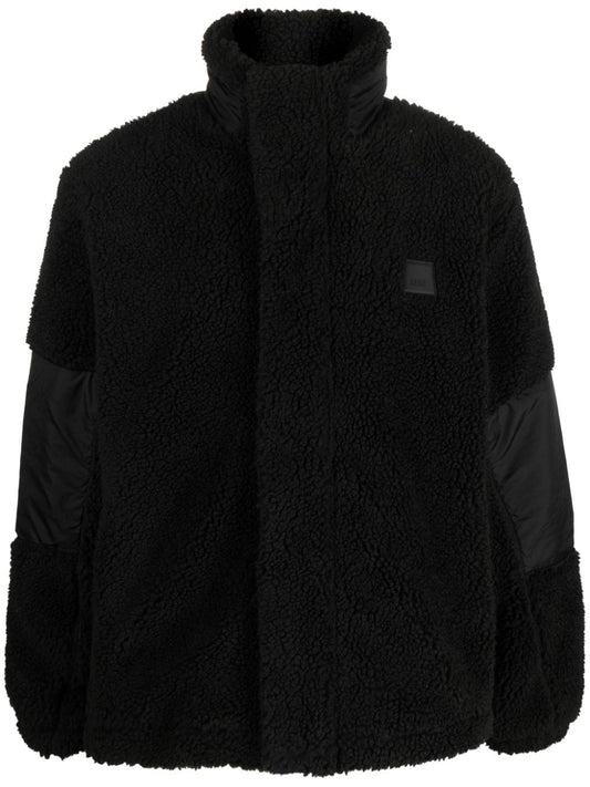 veste à panneaux en polaire texturée