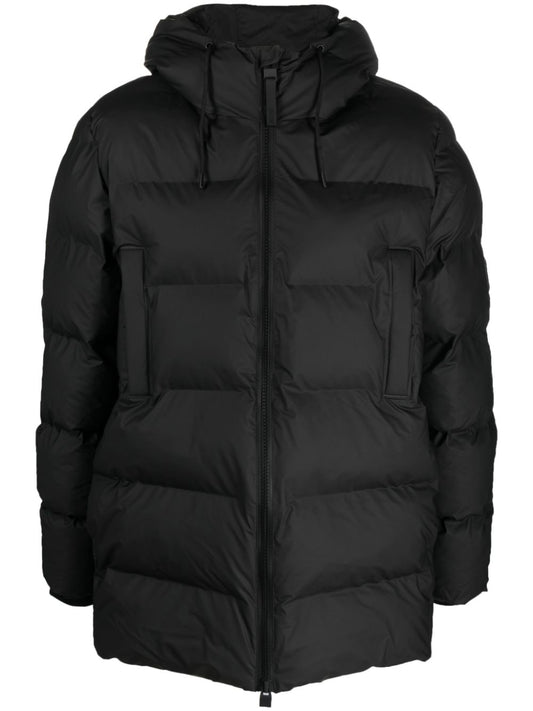 veste matelassée à capuche avec patch logo