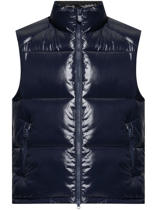logo-patch padded gilet
