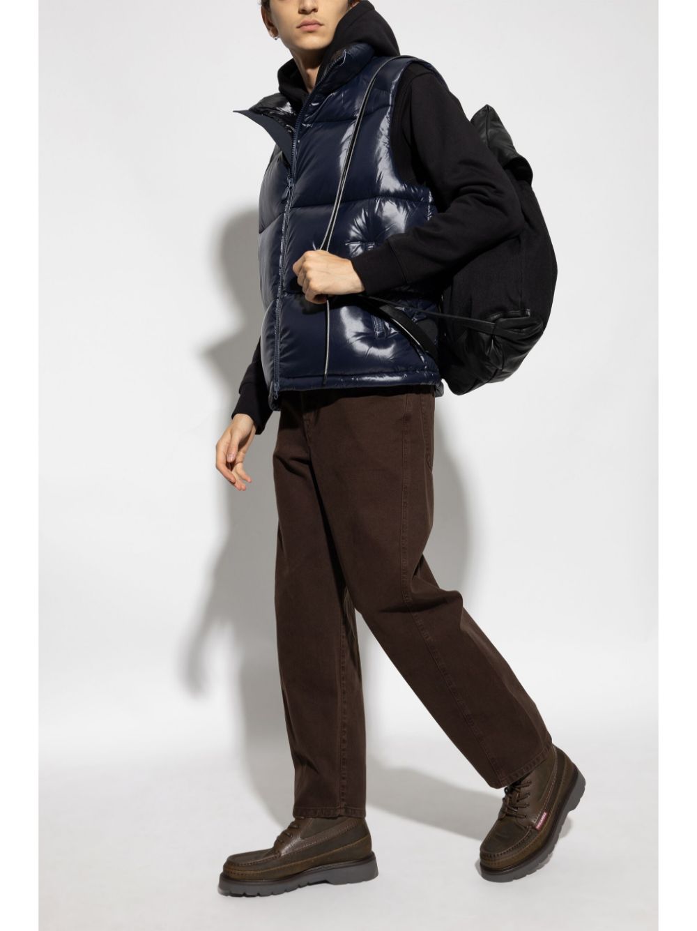 logo-patch padded gilet
