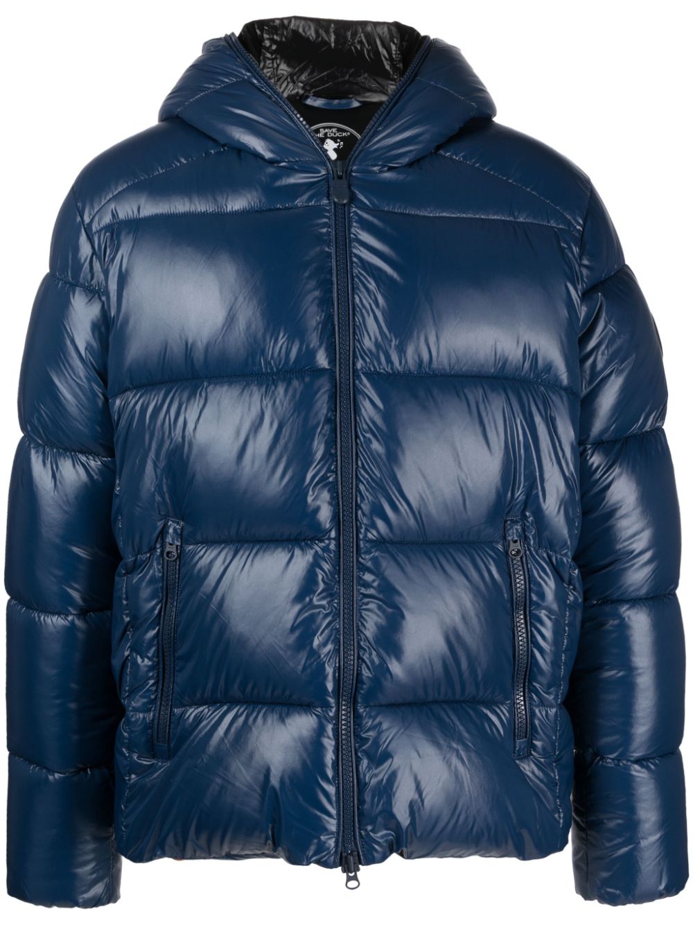 veste à capuche matelassée avec patch logo