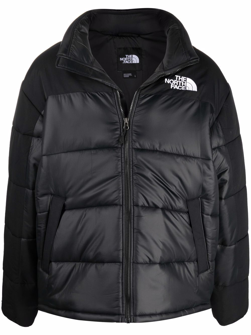 Himalayan embroidered-logo padded coat