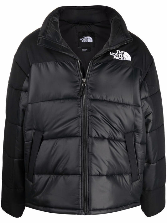 Himalayan embroidered-logo padded coat