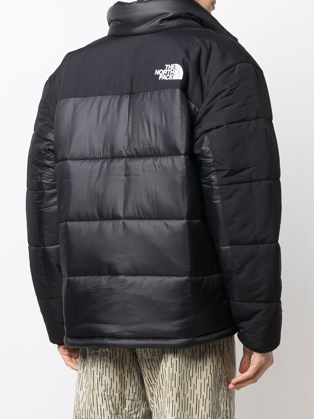 Himalayan embroidered-logo padded coat