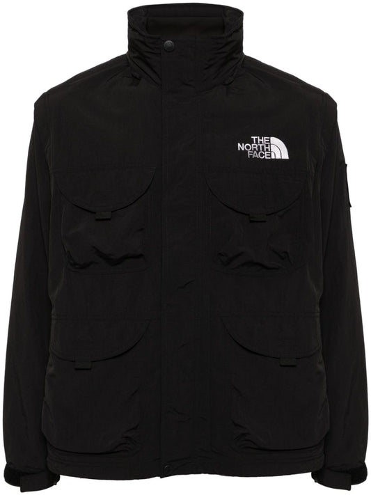 veste militaire zippée avec logo brodé