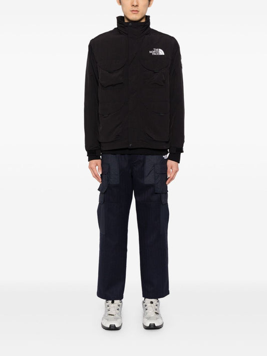 veste militaire zippée avec logo brodé