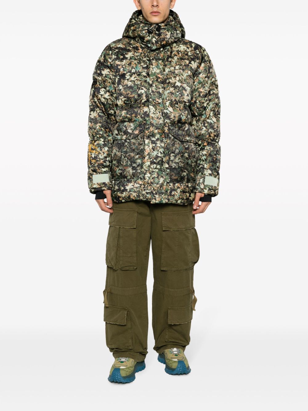 Veste matelassée à imprimé feuilles 73