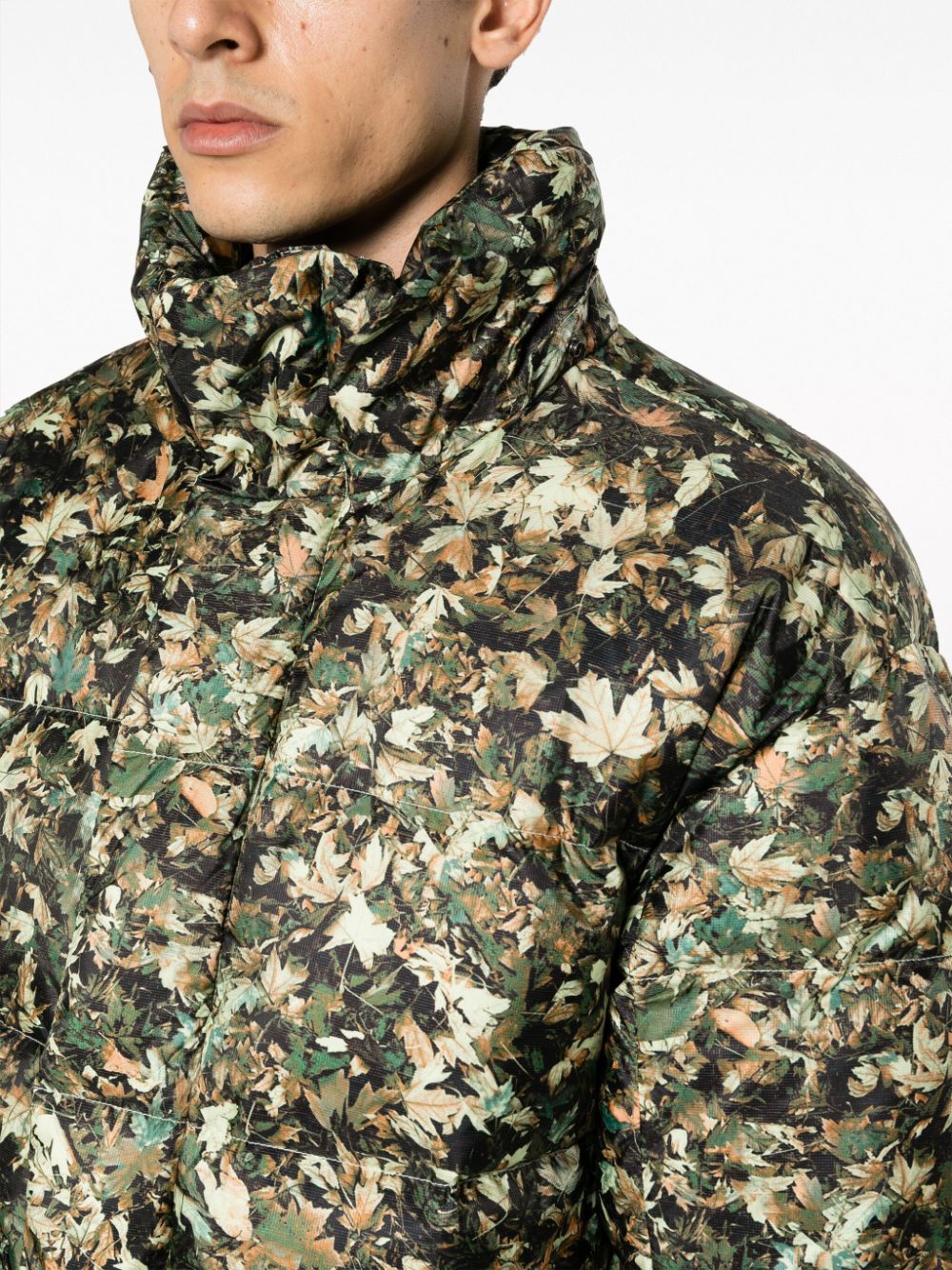 Veste matelassée à imprimé feuilles 73