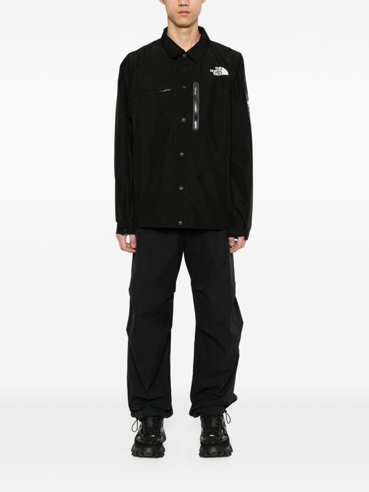 Amos logo-appliqué shirt jacket