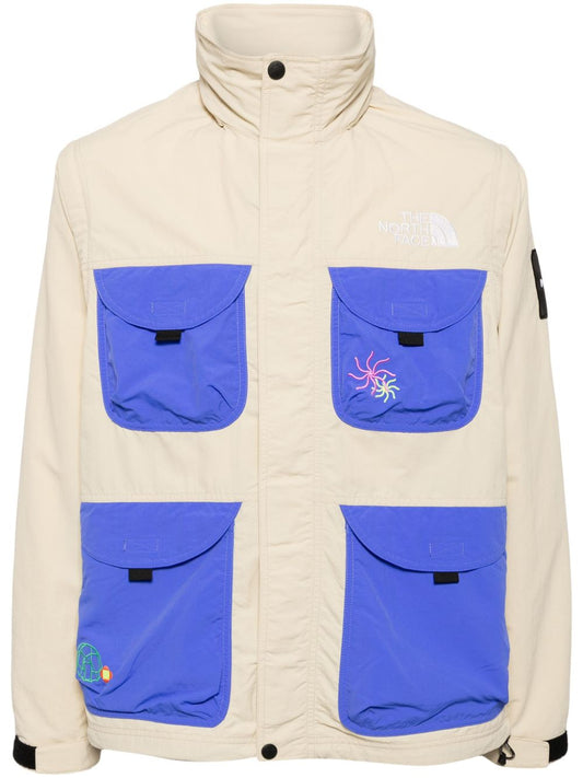 veste militaire zippée brodée