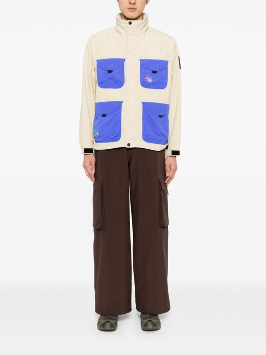 veste militaire zippée brodée