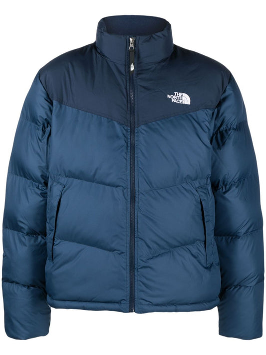 Saikuru logo-embroidered quilted jacket