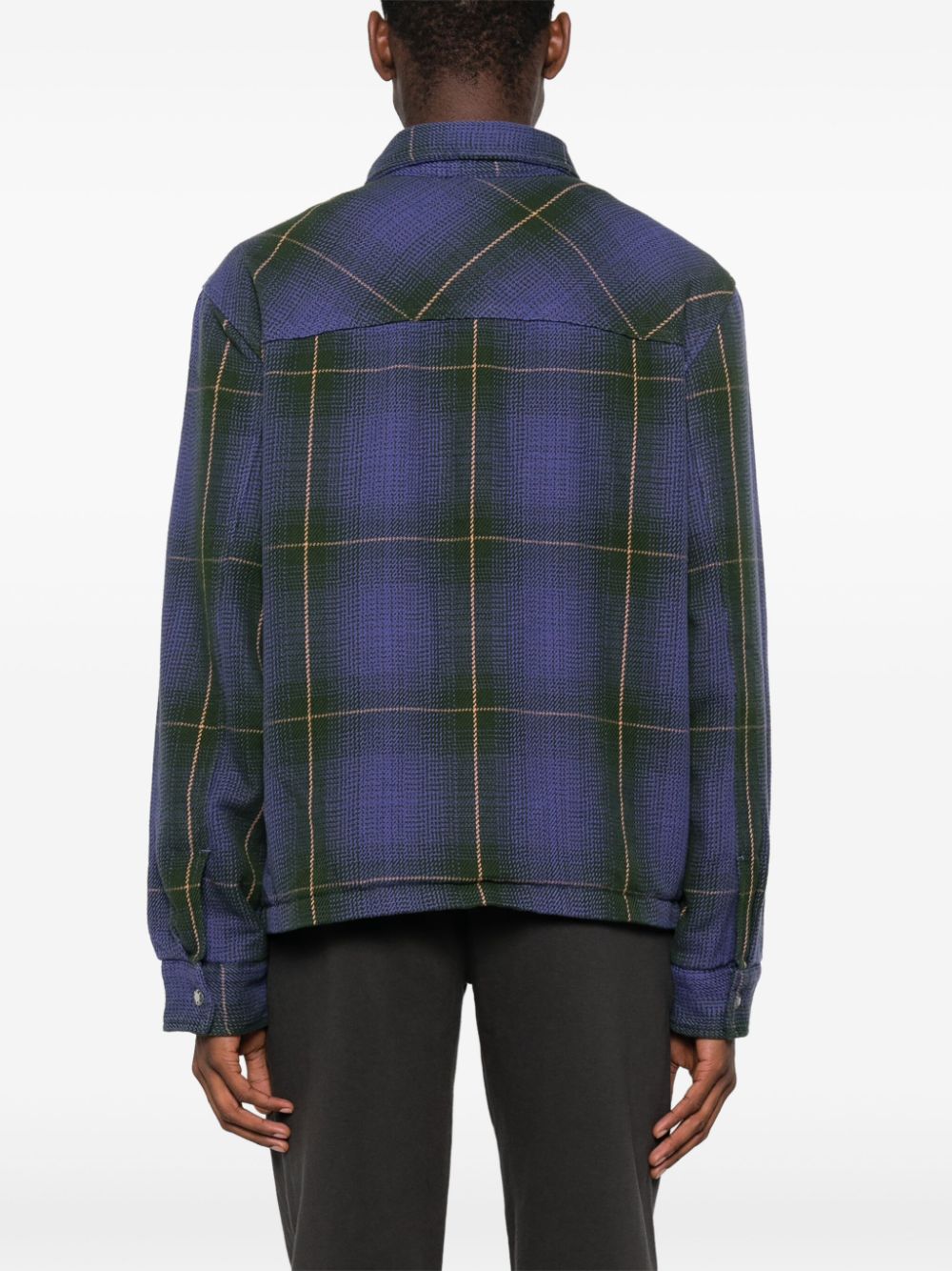 veste chemise boutonnée à carreaux
