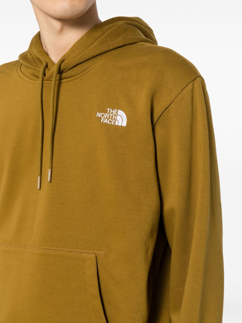 logo-embroidered drawstring hoodie