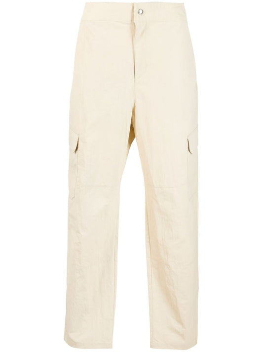 embroidered-logo trousers