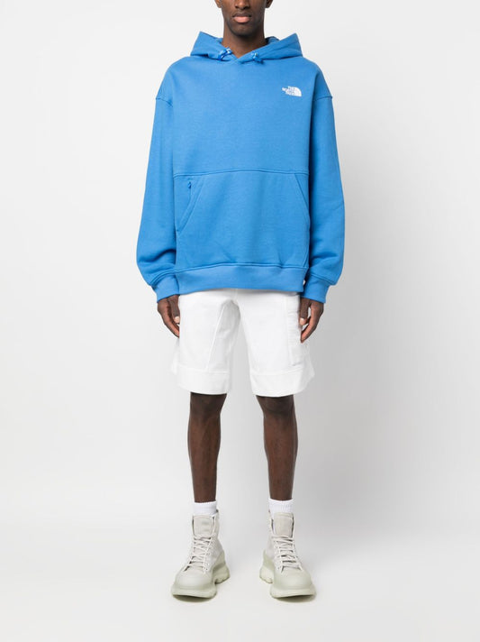 embroidered-logo long-sleeve hoodie