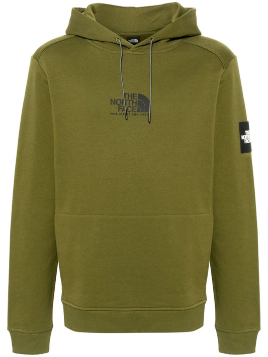 logo-print cotton hoodie
