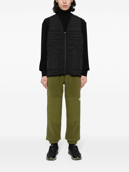 pantalon à empiècement polaire avec logo brodé